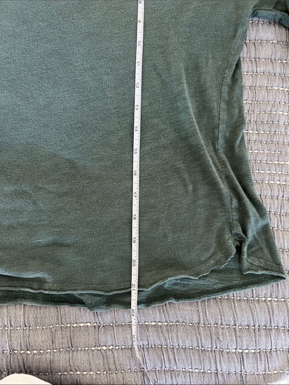Lucky Brand V-Neck Long Sleeve Top in Muted Teal - Picture 7 of 8